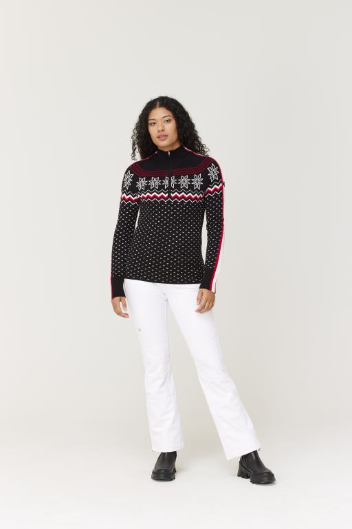 Krimson Klover Snowhut Zip Neck Black